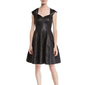 Halston Structured Metallic Dress